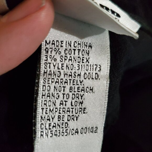 Nygard Jeans Womens 12 Black Stretch Corduroy Straight Leg - Picture 3 of 9